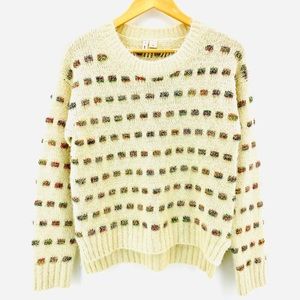 ANTHRO MOTH TINSEL SWEATER WOMEN’S SIZE MEDIUM